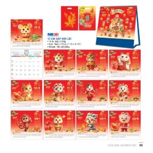 Lịch Bloc 2027 NB Mẫu NB301 (31 x 202 cm) Quà Tết Gia Đình Sum Vầy Ý Nghĩa in logo doanh nghiệp quà tặng Tết tại Quà Tặng Gia Dụng VN