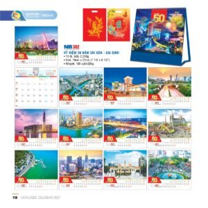 Lịch Bloc 2027 NB Mẫu NB302 (31 x 50 cm) Quà Tết Gia Đình Sum Vầy Ý Nghĩa in logo doanh nghiệp quà tặng Tết tại Quà Tặng Gia Dụng VN