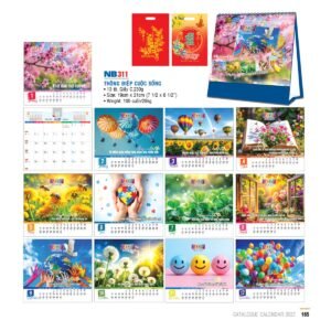 Lịch Bloc 2027 NB Mẫu NB311 (29 x 41 cm) Quà Tết Gia Đình Sum Vầy Ý Nghĩa in logo doanh nghiệp quà tặng Tết tại Quà Tặng Gia Dụng VN