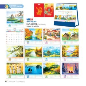 Lịch Bloc 2027 NB Mẫu NB319 (19 x 21cm) Quà Tết Gia Đình Sum Vầy Ý Nghĩa in logo doanh nghiệp quà tặng Tết tại Quà Tặng Gia Dụng VN