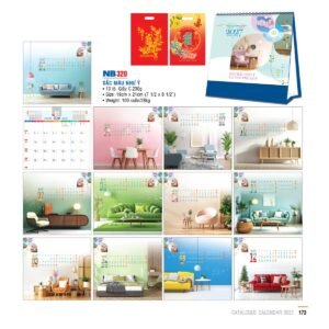 Lịch Bloc 2027 NB Mẫu NB320 (31 x 23 cm) Quà Tết Gia Đình Sum Vầy Ý Nghĩa in logo doanh nghiệp quà tặng Tết tại Quà Tặng Gia Dụng VN