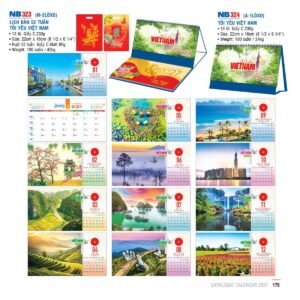 Lịch Để Bàn 2027 NB Mẫu NB324 (027  x  02 cm) Quà Tết Gia Đình Sum Vầy Ý Nghĩa in logo doanh nghiệp quà tặng Tết tại Quà Tặng Gia Dụng VN