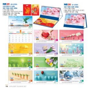 Lịch Để Bàn 2027 NB Mẫu NB330 (16 x 24 cm) Quà Tết Gia Đình Sum Vầy Ý Nghĩa in logo doanh nghiệp quà tặng Tết tại Quà Tặng Gia Dụng VN