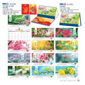Lịch Để Bàn 2027 NB Mẫu NB332 (16 x 24 cm) Quà Tết Gia Đình Sum Vầy Ý Nghĩa in logo doanh nghiệp quà tặng Tết tại Quà Tặng Gia Dụng VN