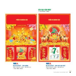 Lịch Bìa Treo 2027 NB Mẫu NB34 (29 x 41 cm) Quà Tết Gia Đình Sum Vầy Ý Nghĩa in logo doanh nghiệp quà tặng Tết tại Quà Tặng Gia Dụng VN