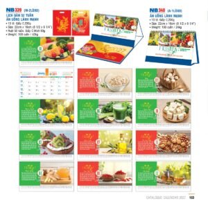 Lịch Để Bàn 2027 NB Mẫu NB340 (16 x 24 cm) Quà Tết Gia Đình Sum Vầy Ý Nghĩa in logo doanh nghiệp quà tặng Tết tại Quà Tặng Gia Dụng VN