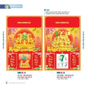 Lịch Bìa Treo 2027 NB Mẫu NB3D2D (40 x 60cm) Quà Tết Gia Đình Sum Vầy Ý Nghĩa in logo doanh nghiệp quà tặng Tết tại Quà Tặng Gia Dụng VN