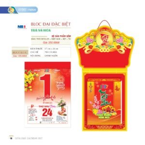 Lịch Bloc Đại Đặc Biệt 2027 NB Mẫu NB9 (17 x 24cm) Quà Tết Gia Đình Sum Vầy Ý Nghĩa in logo doanh nghiệp quà tặng Tết tại Quà Tặng Gia Dụng VN
