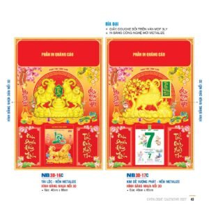 Lịch Bìa Treo 2027 NB Mẫu NB-ND3D16C (29 x 41 cm) Quà Tết Gia Đình Sum Vầy Ý Nghĩa