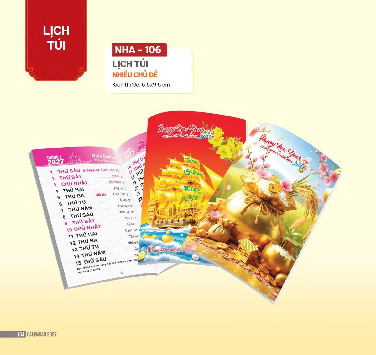 Lịch Bloc 2027 NHA Mẫu NHA106 (29 x 41 cm) Quà Tết Gia Đình Sum Vầy Ý Nghĩa Lịch Bloc 2027 NHA Mẫu NHA106 (29 x 41 cm) Quà Tết Gia Đình Sum Vầy Ý Nghĩa in logo doanh nghiệp quà tặng Tết tại Quà Tặng Gia Dụng VN