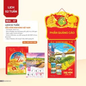 Lịch 52 Tuần 2027 NHA Mẫu NHA47 (30 x 41cm) Quà Tết Gia Đình Sum Vầy Ý Nghĩa in logo doanh nghiệp quà tặng Tết tại Quà Tặng Gia Dụng VN