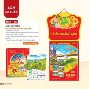 Lịch 52 Tuần 2027 NHA Mẫu NHA48 (30 x 41cm) Quà Tết Gia Đình Sum Vầy Ý Nghĩa in logo doanh nghiệp quà tặng Tết tại Quà Tặng Gia Dụng VN