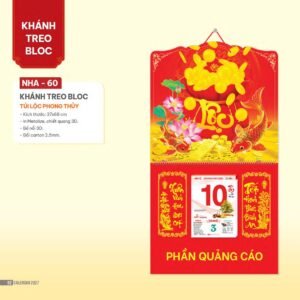 Lịch Bloc 2027 NHA Mẫu NHA60 (37 x 68cm) Quà Tết Gia Đình Sum Vầy Ý Nghĩa in logo doanh nghiệp quà tặng Tết tại Quà Tặng Gia Dụng VN
