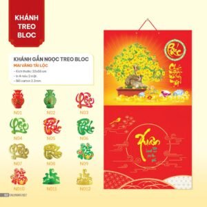 Lịch Bloc 2027 NHA Mẫu NHA70 (32 x 58cm) Quà Tết Gia Đình Sum Vầy Ý Nghĩa in logo doanh nghiệp quà tặng Tết tại Quà Tặng Gia Dụng VN