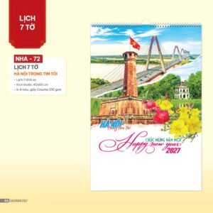 Lịch Treo Tường Lò Xo 2027 NHA Mẫu NHA72 (40 x 60cm) Quà Tết Gia Đình Sum Vầy Ý Nghĩa in logo doanh nghiệp quà tặng Tết tại Quà Tặng Gia Dụng VN