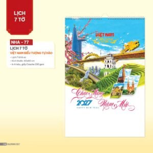 Lịch Treo Tường Lò Xo 2027 NHA Mẫu NHA77 (40 x 60cm) Quà Tết Gia Đình Sum Vầy Ý Nghĩa in logo doanh nghiệp quà tặng Tết tại Quà Tặng Gia Dụng VN