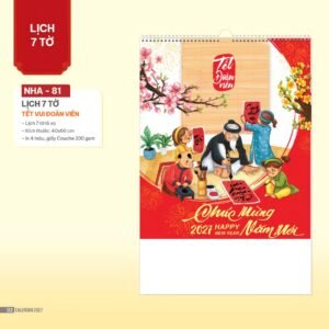 Lịch Bloc 2027 NHA Mẫu NHA81 (29 x 41 cm) Quà Tết Gia Đình Sum Vầy Ý Nghĩa in logo doanh nghiệp quà tặng Tết tại Quà Tặng Gia Dụng VN