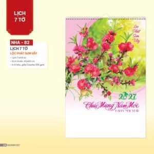 Lịch Bloc 2027 NHA Mẫu NHA82 (29 x 41 cm) Quà Tết Gia Đình Sum Vầy Ý Nghĩa in logo doanh nghiệp quà tặng Tết tại Quà Tặng Gia Dụng VN