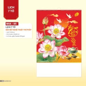 Lịch Treo Tường Lò Xo 2027 NHA Mẫu NHA85 (40 x 60cm) Quà Tết Gia Đình Sum Vầy Ý Nghĩa in logo doanh nghiệp quà tặng Tết tại Quà Tặng Gia Dụng VN