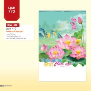 Lịch Treo Tường Lò Xo 2027 NHA Mẫu NHA87 (40 x 60cm) Quà Tết Gia Đình Sum Vầy Ý Nghĩa in logo doanh nghiệp quà tặng Tết tại Quà Tặng Gia Dụng VN
