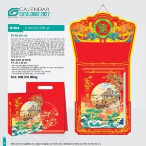 Lịch Bloc Siêu Đại 2027 NH Mẫu NH04 (25 x 35cm) Quà Tết Gia Đình Sum Vầy Ý Nghĩa in logo doanh nghiệp quà tặng Tết tại Quà Tặng Gia Dụng VN