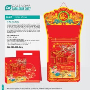Lịch Bloc Siêu Đại 2027 NH Mẫu NH07 (20 x 30cm) Quà Tết Gia Đình Sum Vầy Ý Nghĩa in logo doanh nghiệp quà tặng Tết tại Quà Tặng Gia Dụng VN