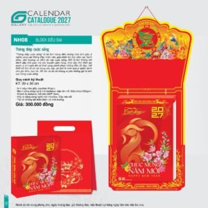 Lịch Bloc Siêu Đại 2027 NH Mẫu NH08 (20 x 30cm) Quà Tết Gia Đình Sum Vầy Ý Nghĩa in logo doanh nghiệp quà tặng Tết tại Quà Tặng Gia Dụng VN