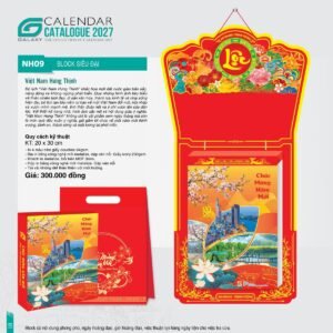 Lịch Bloc Siêu Đại 2027 NH Mẫu NH09 (20 x 30cm) Quà Tết Gia Đình Sum Vầy Ý Nghĩa in logo doanh nghiệp quà tặng Tết tại Quà Tặng Gia Dụng VN