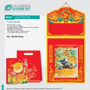 Lịch Bloc Đại Đặc Biệt 2027 NH Mẫu NH11 (17 x 25cm) Quà Tết Gia Đình Sum Vầy Ý Nghĩa in logo doanh nghiệp quà tặng Tết tại Quà Tặng Gia Dụng VN