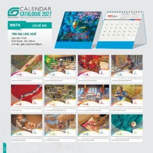 Lịch Để Bàn 2027 NH Mẫu NH74 (18 x 20cm) Quà Tết Gia Đình Sum Vầy Ý Nghĩa in logo doanh nghiệp quà tặng Tết tại Quà Tặng Gia Dụng VN