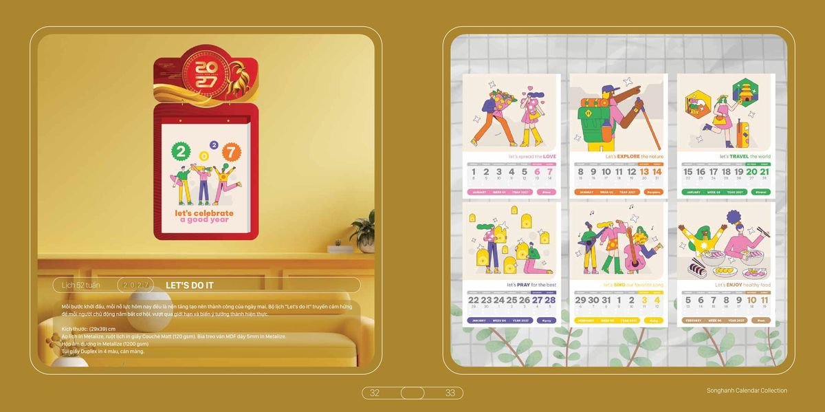 Lịch Bloc Cao Cấp Song Hạnh 2027 SH11 Quà Tết Gia Đình Sum Vầy Ý Nghĩa