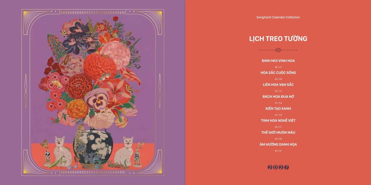 Lịch Bloc Cao Cấp Song Hạnh 2027 SH17 Quà Tết Gia Đình Sum Vầy Ý Nghĩa