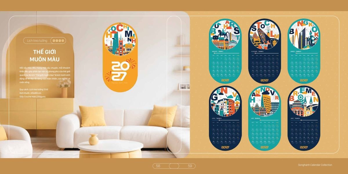 Lịch Bloc Cao Cấp SH 2027 SH24 Quà Tết Gia Đình Sum Vầy Ý Nghĩa