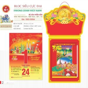 Lịch Bloc Siêu Cực Đại 2027 TD Mẫu TD1 (38 x 53 cm) Quà Tết Gia Đình Sum Vầy Ý Nghĩa in logo doanh nghiệp quà tặng Tết tại Quà Tặng Gia Dụng VN