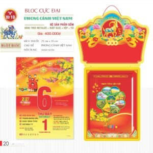 Lịch Bloc Cực Đại 2027 TD Mẫu TD10 (29 x 41 cm) Quà Tết Gia Đình Sum Vầy Ý Nghĩa in logo doanh nghiệp quà tặng Tết tại Quà Tặng Gia Dụng VN
