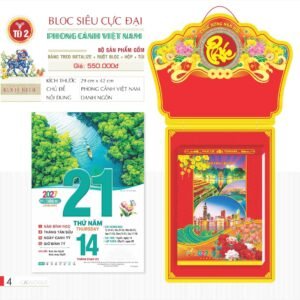Lịch Bloc Siêu Cực Đại 2027 TD Mẫu TD2 (38 x 53 cm) Quà Tết Gia Đình Sum Vầy Ý Nghĩa in logo doanh nghiệp quà tặng Tết tại Quà Tặng Gia Dụng VN
