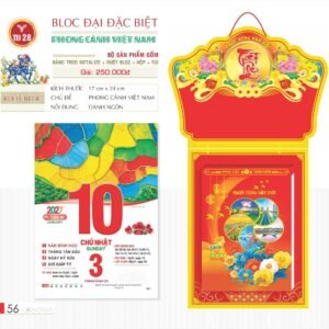 Lịch Bloc Đại Đặc Biệt 2027 TD Mẫu TD28 (29 x 41 cm) Quà Tết Gia Đình Sum Vầy Ý Nghĩa in logo doanh nghiệp quà tặng Tết tại Quà Tặng Gia Dụng VN