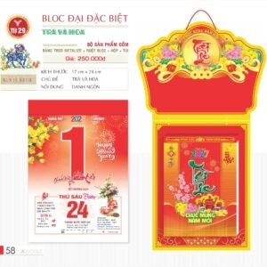 Lịch Bloc Đại Đặc Biệt 2027 TD Mẫu TD29 (29 x 41 cm) Quà Tết Gia Đình Sum Vầy Ý Nghĩa in logo doanh nghiệp quà tặng Tết tại Quà Tặng Gia Dụng VN