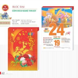 Lịch Bloc 2027 TD Mẫu TD31 (29 x 41 cm) Quà Tết Gia Đình Sum Vầy Ý Nghĩa in logo doanh nghiệp quà tặng Tết tại Quà Tặng Gia Dụng VN