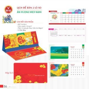 Lịch Để Bàn 2027 TD Mẫu TD43 (14 x 24cm) Quà Tết Gia Đình Sum Vầy Ý Nghĩa in logo doanh nghiệp quà tặng Tết tại Quà Tặng Gia Dụng VN