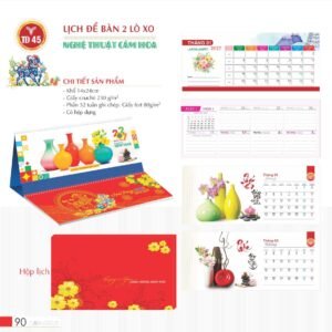 Lịch Để Bàn 2027 TD Mẫu TD45 (14 x 24cm) Quà Tết Gia Đình Sum Vầy Ý Nghĩa in logo doanh nghiệp quà tặng Tết tại Quà Tặng Gia Dụng VN