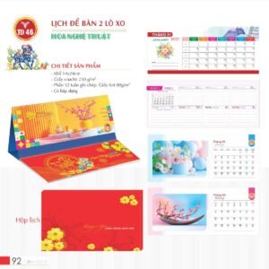 Lịch Để Bàn 2027 TD Mẫu TD46 (14 x 24cm) Quà Tết Gia Đình Sum Vầy Ý Nghĩa in logo doanh nghiệp quà tặng Tết tại Quà Tặng Gia Dụng VN