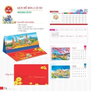 Lịch Để Bàn 2027 TD Mẫu TD48 (14 x 24cm) Quà Tết Gia Đình Sum Vầy Ý Nghĩa in logo doanh nghiệp quà tặng Tết tại Quà Tặng Gia Dụng VN