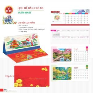 Lịch Để Bàn 2027 TD Mẫu TD49 (14 x 24cm) Quà Tết Gia Đình Sum Vầy Ý Nghĩa in logo doanh nghiệp quà tặng Tết tại Quà Tặng Gia Dụng VN