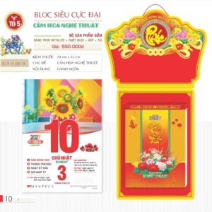 Lịch Bloc Siêu Cực Đại 2027 TD Mẫu TD5 (38 x 53 cm) Quà Tết Gia Đình Sum Vầy Ý Nghĩa in logo doanh nghiệp quà tặng Tết tại Quà Tặng Gia Dụng VN