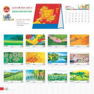 Lịch Bàn Chữ A 2027 TD Mẫu TD50 (19 x 19cm) Quà Tết Gia Đình Sum Vầy Ý Nghĩa in logo doanh nghiệp quà tặng Tết tại Quà Tặng Gia Dụng VN