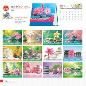 Lịch Bàn Chữ A 2027 TD Mẫu TD54 (19 x 19cm) Quà Tết Gia Đình Sum Vầy Ý Nghĩa in logo doanh nghiệp quà tặng Tết tại Quà Tặng Gia Dụng VN