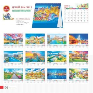 Lịch Bàn Chữ A 2027 TD Mẫu TD56 (19 x 19cm) Quà Tết Gia Đình Sum Vầy Ý Nghĩa in logo doanh nghiệp quà tặng Tết tại Quà Tặng Gia Dụng VN