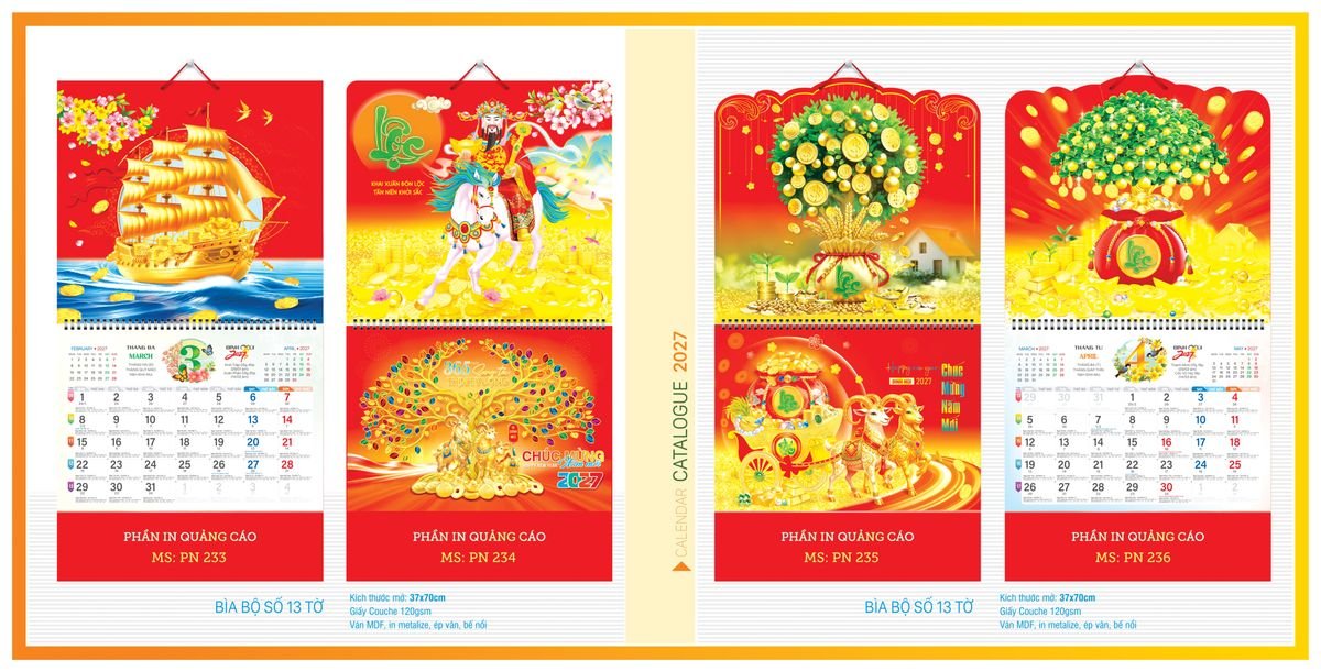 Lịch 13 Tờ Tân Phương Nam TPN13T02 Quà Tết Gia Đình Sum Vầy Ý Nghĩa