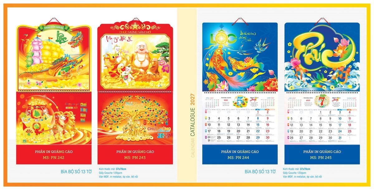 Lịch 13 Tờ TPN13T04 Quà Tết Gia Đình Sum Vầy Ý Nghĩa